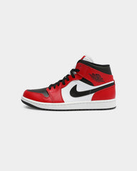 Men's Air 1 Mid ' Chicago Black Toe' Black/Black/Red