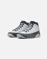 Air  9 Retro "Flint Grey" White/French Blue-Flint Grey