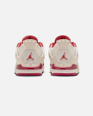 Kids' Air 4 Retro "Pale Ivory and Tough Red" (GS) Pale Ivory